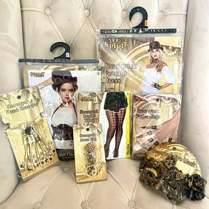 Women’s Steampunk Costume and Accessories (SM/MD 4-8)